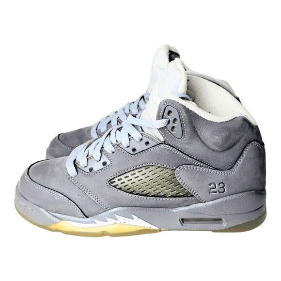 NIKE Air Jordan 5 Retro 'Wolf Grey' GS Sneakers Size 5.5Y - Picture 2 of 9